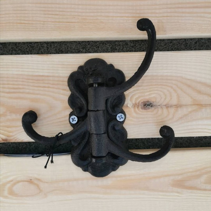 کیفیت Vintage Black Iron Hooks Cast Iron Crafts For Entryway کارخانه