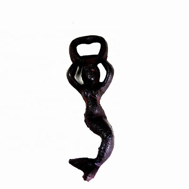 کیفیت Customized Mermaid Cast Iron Wine Bottle Opener For Bar کارخانه
