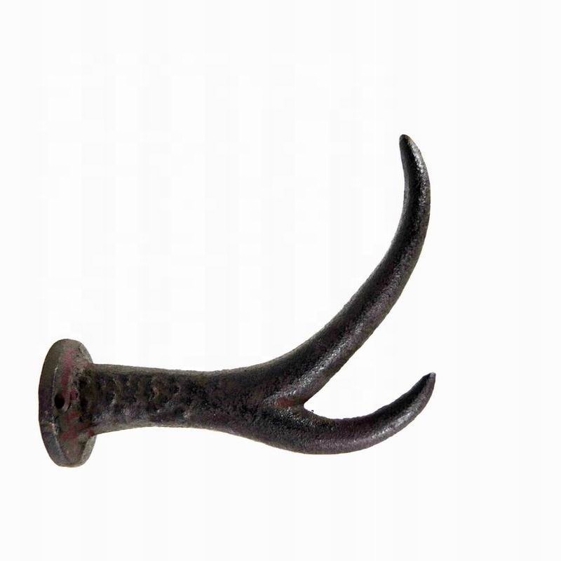 کیفیت Deer Antler Cast Iron Wall Hooks Cast Iron Crafts Rust کارخانه