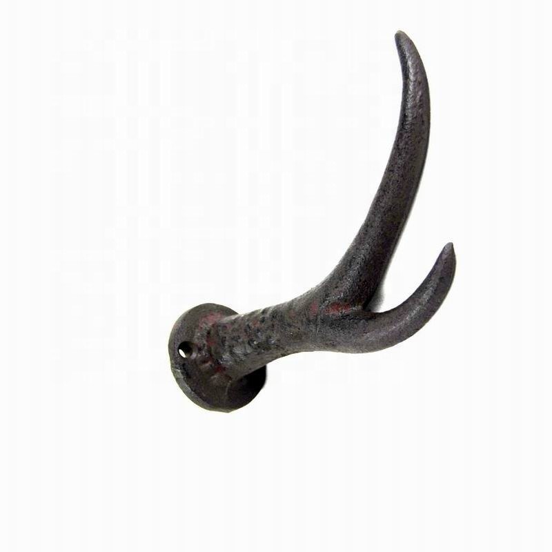 کیفیت Deer Antler Cast Iron Wall Hooks Cast Iron Crafts Rust کارخانه