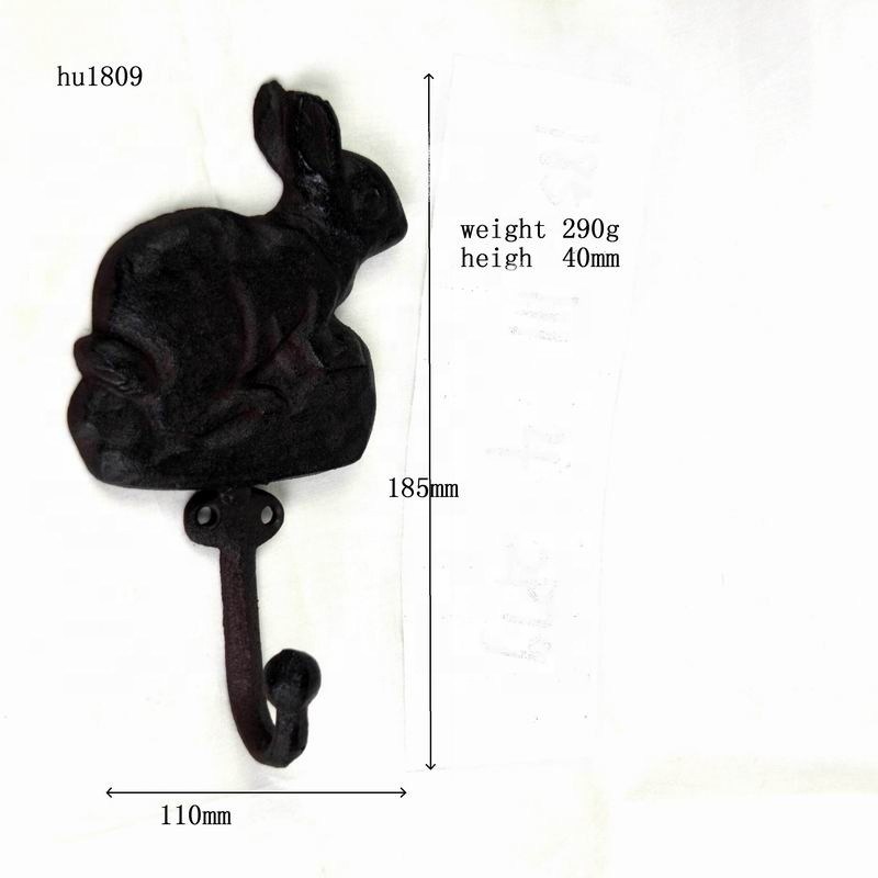 کیفیت Antique Cute Rabbit Cast Iron Hat Hooks Cast Iron Crafts کارخانه