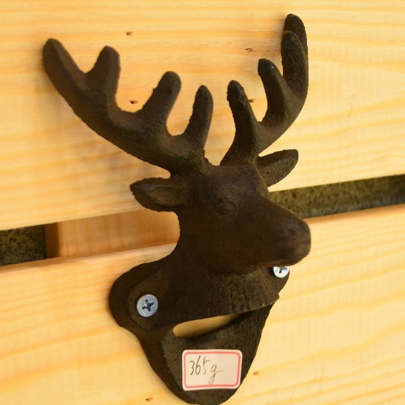 کیفیت Home Decor Deer Head Brown Rust Cast Iron Bottle Opener کارخانه