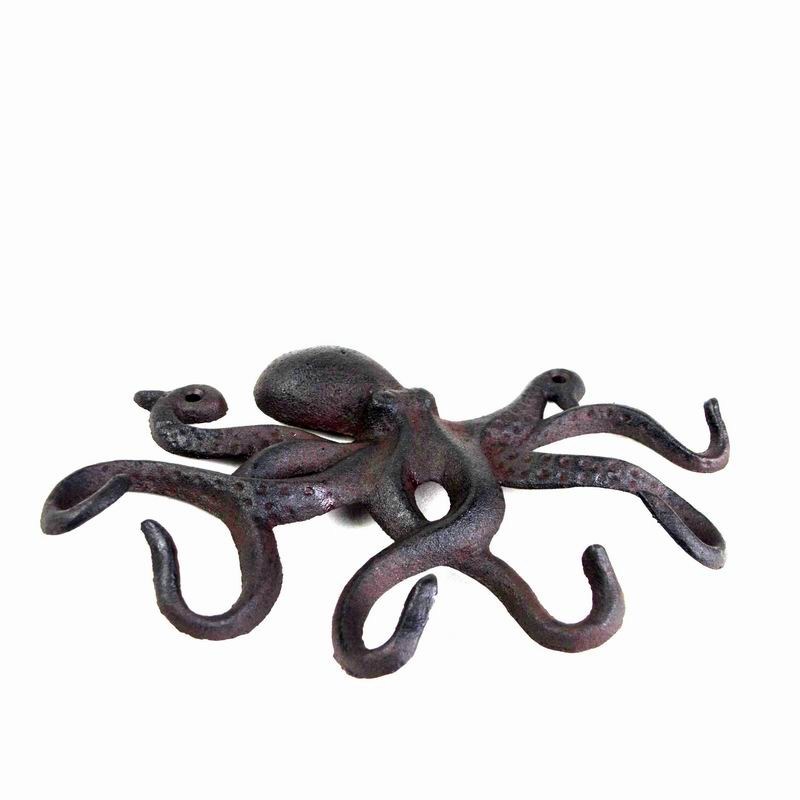 کیفیت Wall Mounted Creative Octopus Cast Iron Hat Hooks کارخانه