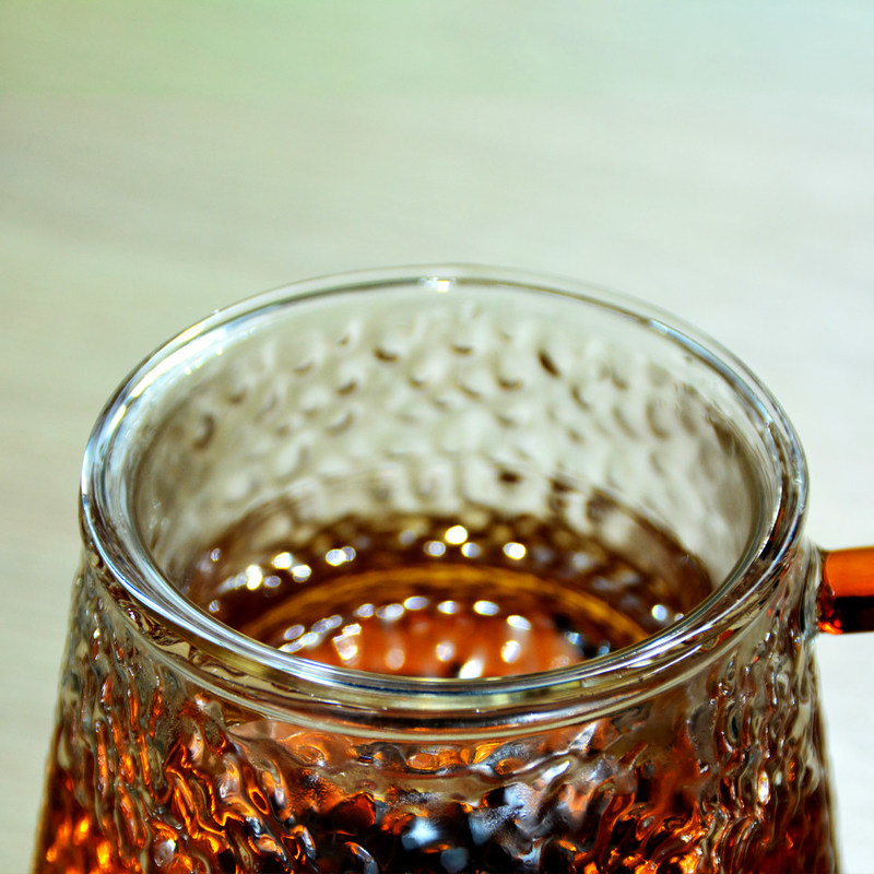 کیفیت Handmade Glass Tea Mug With Embossed pattern High Borosilicate GlassTea Cup Tumbler Drinking Glasses کارخانه