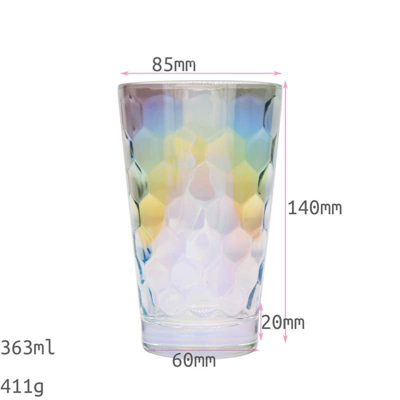 کیفیت Iridescent Honeycomb Tumbler Drinking Glasses For Bar کارخانه