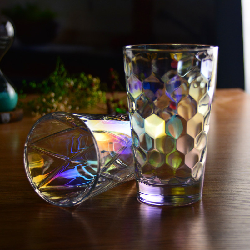 کیفیت Iridescent Honeycomb Tumbler Drinking Glasses For Bar کارخانه
