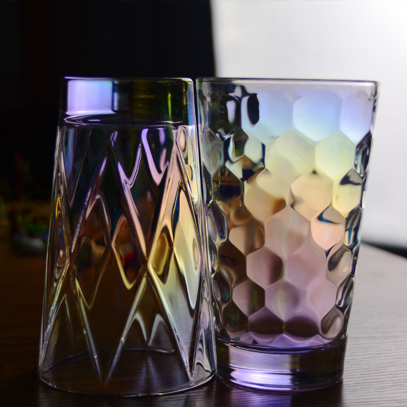 کیفیت Iridescent Honeycomb Tumbler Drinking Glasses For Bar کارخانه