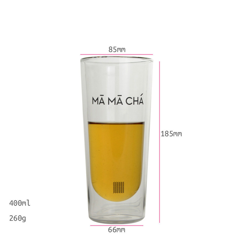 کیفیت Double Wall Heat Resistant Round Tall Tumbler Glass کارخانه