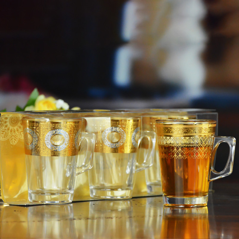 کیفیت Golden Decorated Gold Decal Tumbler Drinking Glasses کارخانه