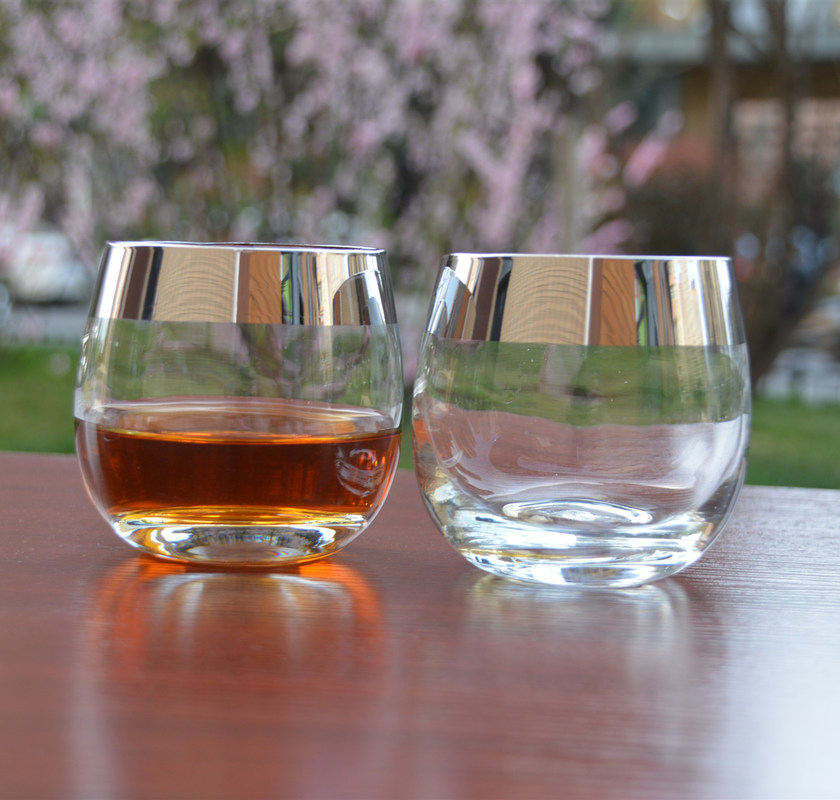 کیفیت Silver Rim Ion Plated Platinum Tumbler Drinking Glasses کارخانه