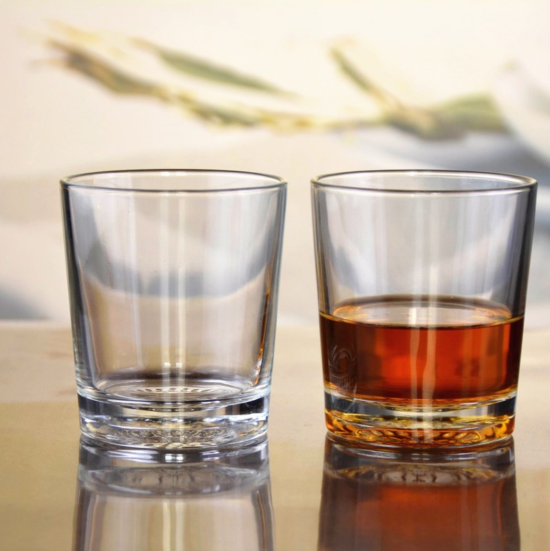 کیفیت Wholesale Concise Tumbler Drinking Glasses Customized Embossed Flower Pattern Double Old Fashion Glass Cup کارخانه