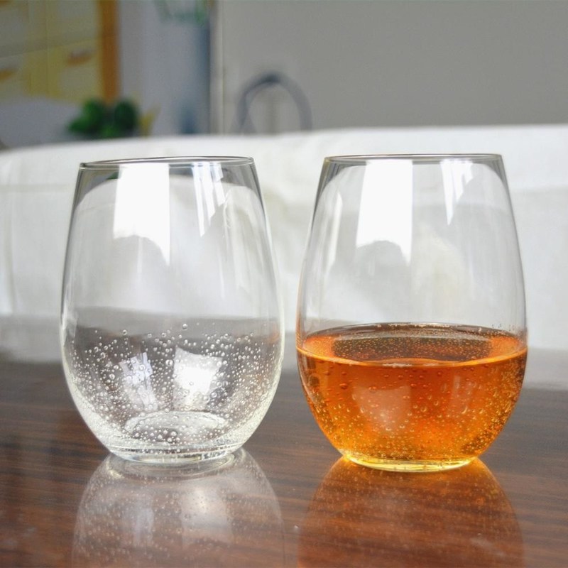 کیفیت 500ml Transparent Stemless Whiskey Tumbler Glasses , Wine Glass Tumbler کارخانه