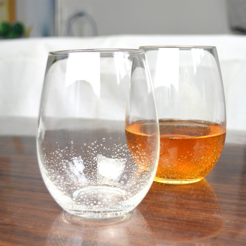کیفیت 500ml Transparent Stemless Whiskey Tumbler Glasses , Wine Glass Tumbler کارخانه