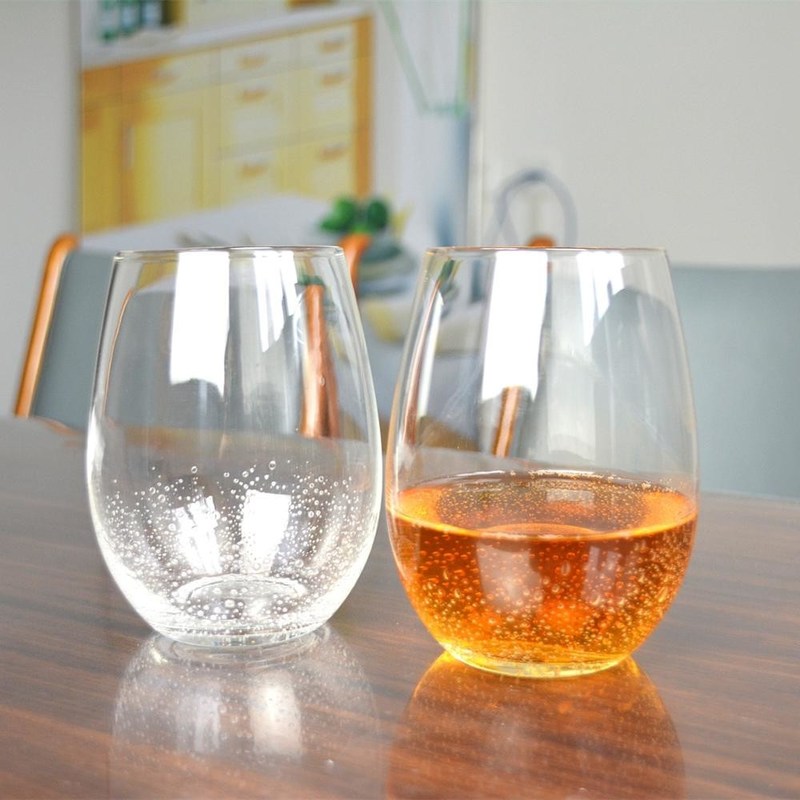 کیفیت 500ml Transparent Stemless Whiskey Tumbler Glasses , Wine Glass Tumbler کارخانه