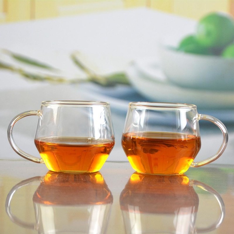 کیفیت Borosilicate Heat Resistant Tea Glass Mug With Handle کارخانه