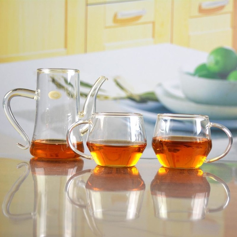 کیفیت Borosilicate Heat Resistant Tea Glass Mug With Handle کارخانه