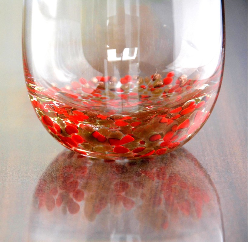 کیفیت Red Stars Bottomed Creative Macadam Tumbler Drinking Glasses کارخانه