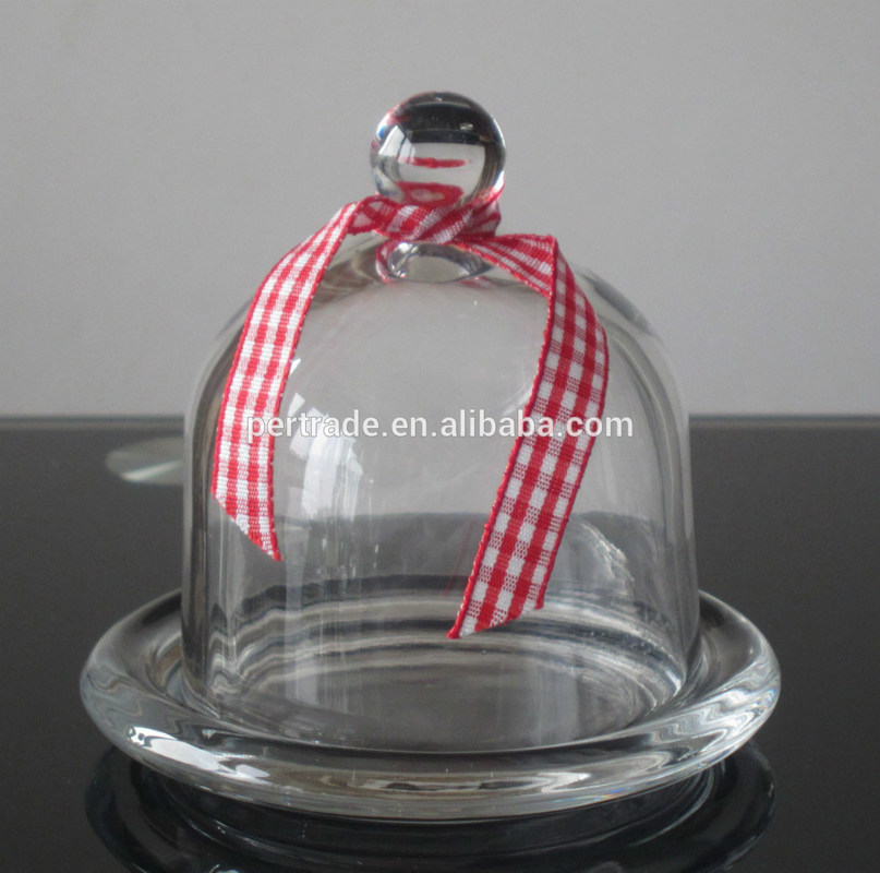 کیفیت Transparent Oval Lead Free Glass Butter Keeper ,  Clear Butter Plate کارخانه