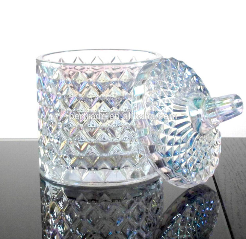 کیفیت Glass Storage Jars With Lid For Wax کارخانه