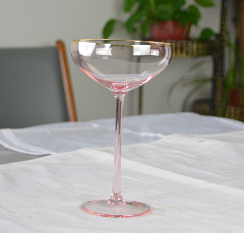 کیفیت Pink Crystal Cocktail Glasses کارخانه