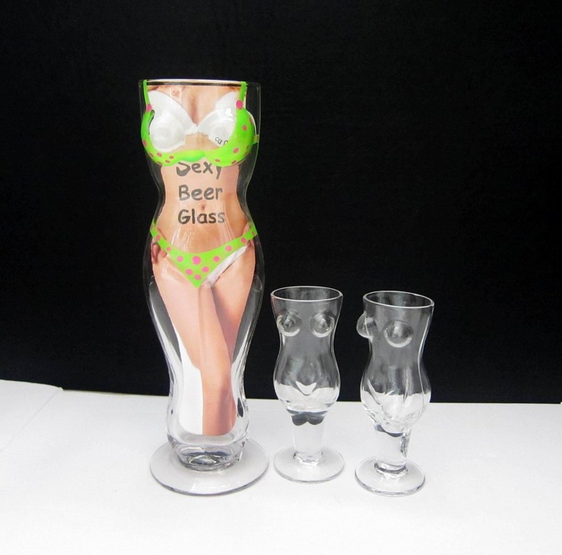 کیفیت Handmade Bikini Beauty Shaped LFGB Unique Shot Glasses کارخانه