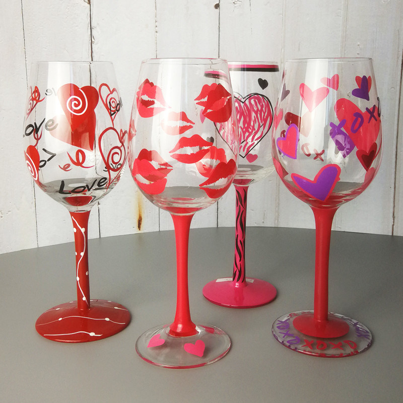 کیفیت FDA Holiday Gift Hand Painted Festival Wine Glass کارخانه