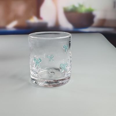 کیفیت 14oz Valentine's Decorative DOF Glass Bowknot Water Tumbler Glasses Mexico Icon Rock Glass Cup for Wedding Party Gift کارخانه