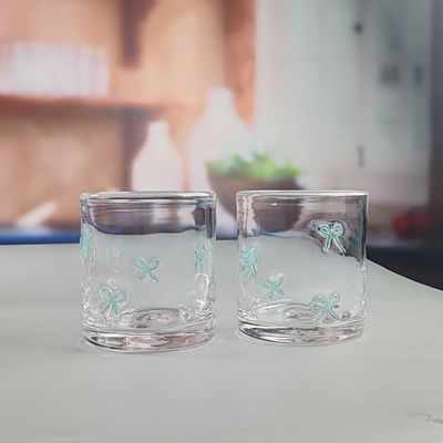 کیفیت 14oz Valentine's Decorative DOF Glass Bowknot Water Tumbler Glasses Mexico Icon Rock Glass Cup for Wedding Party Gift کارخانه