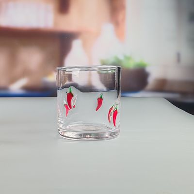کیفیت 14oz Chili Decorative DOF Glass Heart Shape Water Tumbler Glasses Mexico Rock Glass Cup for Wedding Party Gift کارخانه