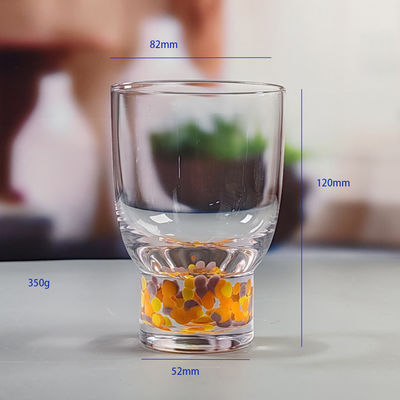 کیفیت Confetti Decorative DOF Glass Handmade Crystal Tumbler Water Glasses Mexico Rock Glass Cup for Wedding Party Gift کارخانه
