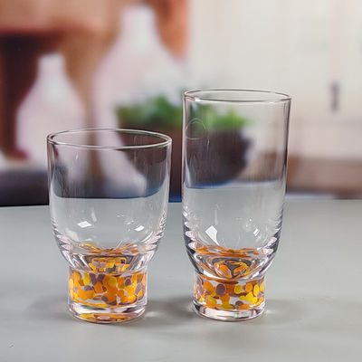 کیفیت Confetti Decorative DOF Glass Handmade Crystal Tumbler Water Glasses Mexico Rock Glass Cup for Wedding Party Gift کارخانه