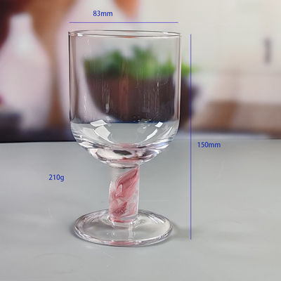 کیفیت Mexican Confetti Design Elegant Water Goblets Luxury Hand Blown Confetti Cocktails Glass Cup Romantic Short Stem Wine Glasses کارخانه
