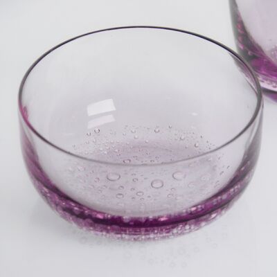 کیفیت Crystal Wine Glass handblown with subtle trapped bubbles and a soft lavender to clear gradient combining beauty and durability کارخانه