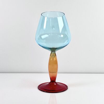 کیفیت Hand-Blown Gradient Color Borosilicate Wine Glasses, Multi-Color Artistic Stem Goblets for Wine, Cocktail, Home Bar & Party Decor کارخانه