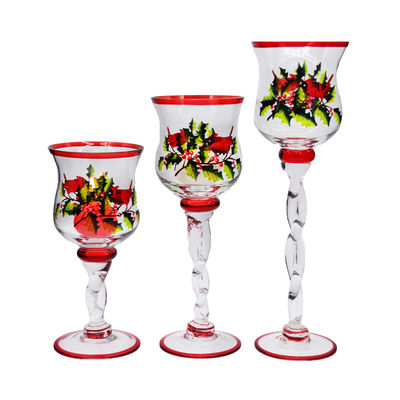 کیفیت Glass Candle Holders For Christmas کارخانه