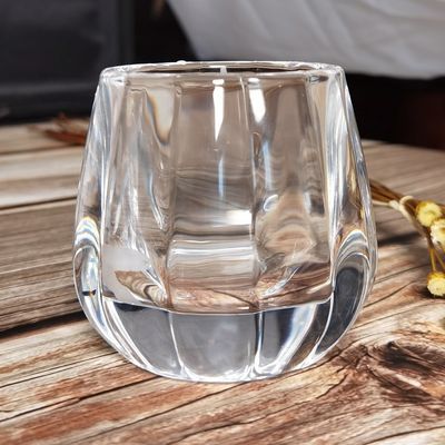 کیفیت Pumpkin Shaped Embossed Glass Candle Holders For Tealight کارخانه