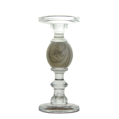 کیفیت Crystal 3 Size Long Stem Candle Holders With Marble Planet کارخانه