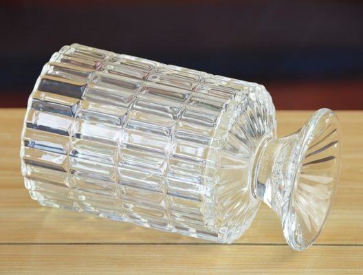 کیفیت Heavy Duty Foot Pillar Glass Candle Holders , Clear Glass Candle Holders As Flower Vase کارخانه