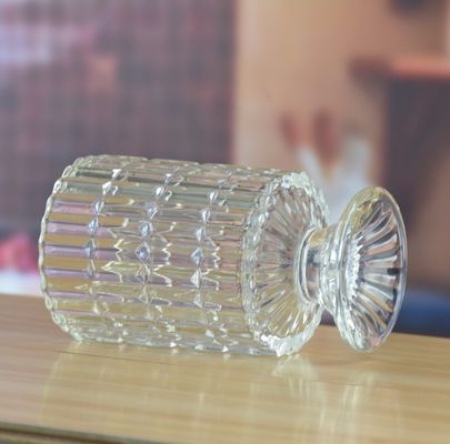 کیفیت Heavy Duty Foot Pillar Glass Candle Holders , Clear Glass Candle Holders As Flower Vase کارخانه