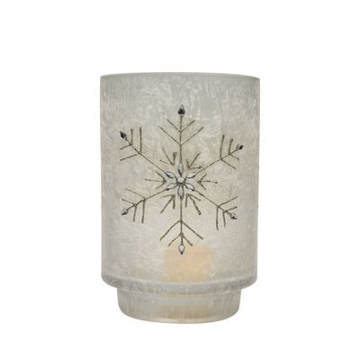 کیفیت Snow Flake Glass Candle Holders کارخانه