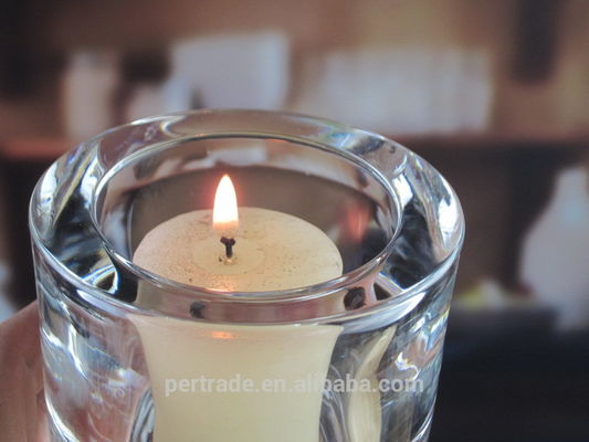 کیفیت Thick Wall Glass Cylinder Candle Holders For Table Decoration کارخانه