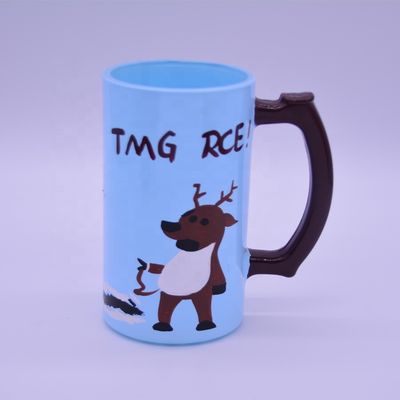 کیفیت Color Decorated Steins Customize Handpainted Glass Beer Mug کارخانه