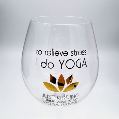 کیفیت Mouthblown Large Size 750ml Stemed Crystal Wine Glasses , Crystal Red Wine Glasses کارخانه