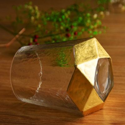 کیفیت Customize Stemless Gold Foil Decorated Crystal Wine Glass کارخانه