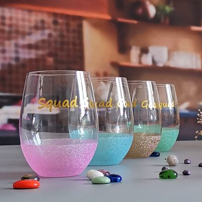 کیفیت LFGB 450ml Wine Glass , Crystal Wine Glass For Anuversery Party کارخانه