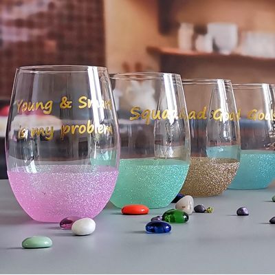 کیفیت LFGB 450ml Wine Glass , Crystal Wine Glass For Anuversery Party کارخانه