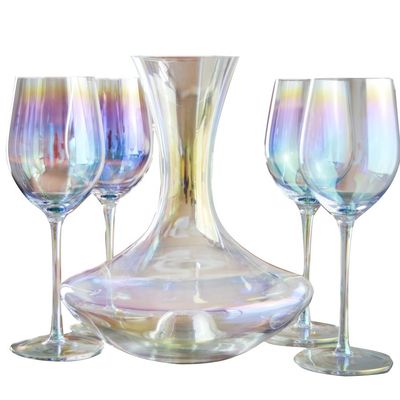 کیفیت Hand Blown Crystal Wine Glass Set کارخانه
