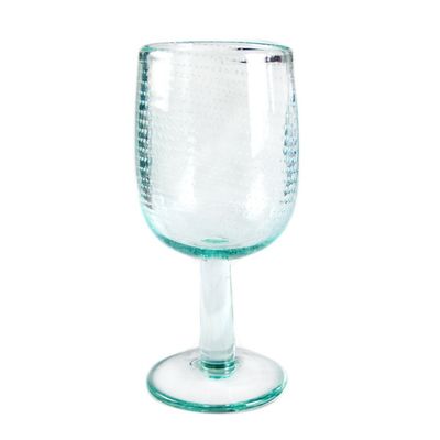 کیفیت Natural Color Thick Wall 11oz Vintage Crystal Goblets With Bubbles کارخانه