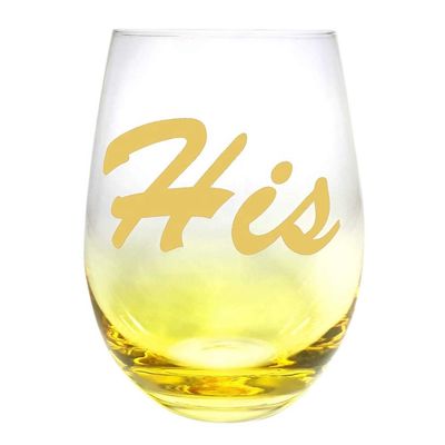 کیفیت Egg Shape  Stemless Clear Wine Glass ，Clear Stemless Wine Glasses With Golden Fonts کارخانه