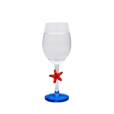 کیفیت Creative Sea Animal Stem Crystal Wine Glass For Summer Holiday کارخانه